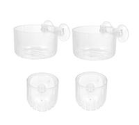 BESPORTBLE 12piezas Alimentador De Gusanos para Acuario Accesorios De Tanque De Peces Alimentador De Artemia De Acrílico Ventosas para Hábitos De Alimentación Fijos Acuarios De Agua Dulce