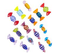 BESPORTBLE 15 Adornos de Vidrio para Dulces de Colores Aleatorios, Decoración Creativa para Hogar y Fiesta, Set de 15 Piezas Adecuado para Bodas, Cumpleaños y Candy Bar Color Color Aleatorio