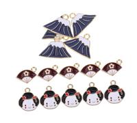 BESPORTBLE 15 Piezas Accesorios de Joyería Diy Aleación Japonesa con Motivos de Abanico y Fuji para Collares y Pulseras Decoraciones para Fiestas Japonesas