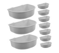 BESPORTBLE 15 Piezas Cuenco Colgante para Jaula para Mascotas Cuenco para Perros Plato De Comida De Gato Comedero De Jaula Tazón para Gatos Comiendo Comedero para Perros Pequeños Gris Páginas