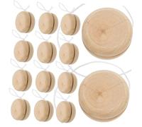 BESPORTBLE 15 Piezas Yo Yo de Madera DIY para Bolas Redondas Pequeñas para Pintar y Decorar Juguete Educativo para Coordinación y Creatividad