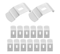 BESPORTBLE 15 Soportes para rieles de persianas Verticales: Soporte de Clip de Repuesto para persianas - Clips metálicos para herrajes para rieles de Cortinas Verticales, Color Plateado
