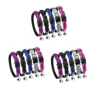 BESPORTBLE 15piezas Collar Ajustable para Gatos y Pequeñas Cascabeles Pack De Nylon y Seguro Hebilla De Rápida