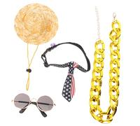 BESPORTBLE 1juego Disfraz De Mascota para Gatos y Perros Sombrero Gafas y Collar Accesorios De Fiesta para Mascotas
