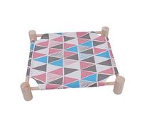 BESPORTBLE 1pieza Cama Colgante para Gatos Hamaca y Portátil para Descanso Interior y Exterior Diseño Geometría Rosa Lavable y