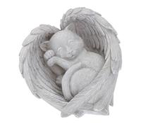 BESPORTBLE 1pieza Estatua Conmemorativa De Gato De Resina para Jardín Piedra Memorial para Mascotas Decoración Interior y Exterior Recuerdo Sanador para Hogar o Jardín