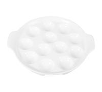 BESPORTBLE 1Pieza Plato para Hornear Caracoles de Cerámica con Compartimentos Bandeja de Escargot para Barbacoa Casa Material Premium y Antioxidante