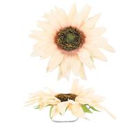 BESPORTBLE 2 Abrazaderas para Cortinas Diseño de Girasol, Material de Tela y Metal, Fáciles de Usar para Sujetar Cortinas en Salones y Baños, Paquete de 2 Piezas Decorativas