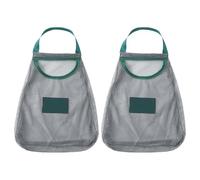 BESPORTBLE 2 Bolsas Colgantes de Malla para Verduras y Frutas, Material Poliéster Resistente, Color Verde, Ventiladas y Transpirables, Organizador Doméstico Multiusos para Cebollas, Ajo