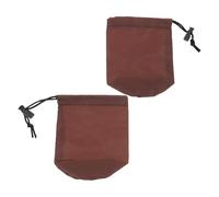 BESPORTBLE 2 Bolsas Impermeables para Ponchos de Lluvia Cordón Ajustable Tamaño Compacto Nylon Resistente Color Café para Camping Senderismo y Viajes al Aire Libre