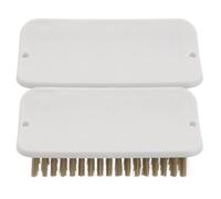 BESPORTBLE 2 cepillos colgantes para mascotas, para cerdos. Mini cepillo autolimpiable para montar en árbol con tornillos, ideal para enriquecimiento y uso en jaulas.