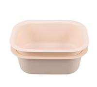 BESPORTBLE 2 de plástico blancas para agua - Lavabo rectangular antideslizante para cambiador de bebé - Lavabo grueso de plástico para limpieza facial, remojo de pies y almacenamiento de pañales