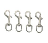 BESPORTBLE 2 Juegos Arnés para Perros Cuenco para Perros Accesorio De Kayak Gancho Giratorio Anzuelo De Una Sola Cabeza Mosquetones De Servicio Pesado Acero Inoxidable 316 Silver 2 Piezas * 2