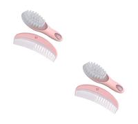 BESPORTBLE 2 Juegos Cepillo y Peine Masajeador para Niña Recién Nacido Diseño Suave con Dientes Redondeados Material Duradero Antiestático Kit de Higiene para Cuidado del Cabello