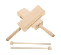 BESPORTBLE 2 Juegos de Instrumentos de Percusión de Madera con Mazo y Mango Cómodo, Bloques Rítmicos para Músicos Principiantes y Profesionales