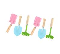 BESPORTBLE 2 Juegos Herramientas de Jardín para Mini Herramientas de Metal con Mango de Madera Incluye Rastrillo y Pala Juguetes de Jardinería Seguros para Colores Aleatorios