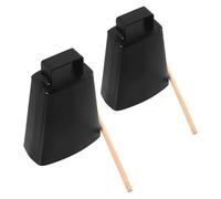 BESPORTBLE 2 Juegos Instrumentos de Percusión Orff de Cencerros Metálicos y Generador de Ruido para Eventos Deportivos Fútbol Bodas Cencerro de Mano Instrumento de Percusión Manual