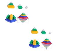 BESPORTBLE 2 Juegos Juguetes de Bloques Educativos para Niñas de Construcción con Diseño Seguro y Colores para Desarrollo Cognitivo Infantil