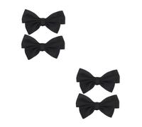 BESPORTBLE 2 Pares Clip de Zapato con Lazo Negro para Decoración DIY Hebilla de Lazo Reutilizable para Zapatos de Boda Sandalias de Accesorio Femenino y Elegante