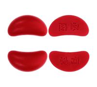 BESPORTBLE 2 Pares de Copas Sagradas Mini de Adivinación de Plástico Color Vino Tinto, Juego de Copas Feng Shui para Rituales Budistas y Taoístas, Accesorio Espiritual para Mesa Sagrada