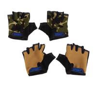BESPORTBLE 2 Pares Guantes de Ciclismo, Medio Dedo, Tejido Elástico | Acolchado Amortiguador, Agarre Antideslizante y Tejido Transpirable, para Senderismo y Pesca, Fácil de Quitar