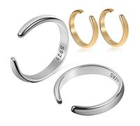 BESPORTBLE 2 Pares pinza para la oreja orejas arete hélice pendientes no perforados pendientes clip pendientes de mujer pendientes falsos pendientes trepadores para mujer orejeras S925