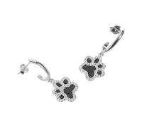 BESPORTBLE 2 pendientes con forma de pata: pendientes colgantes de plata 925 con forma de garra de animal. Joyas con de pata de perro para mujer. Accesorios de circonita para fiestas.