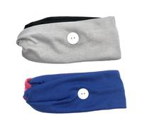 BESPORTBLE 2 Piezas accesorios para el cabello envoltura de la cabeza diademas corbatas para el cabello de color hair band hair ties Diadema colorida usando el botón de la máscara Black