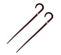 BESPORTBLE 2 Piezas Adornos Retro fingir Juguete muleta de bastón para Caminar pequeño bastón de Rendimiento Accesorio de Disfraces de Halloween aleación Marrón Claro