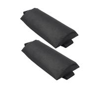 BESPORTBLE 2 Piezas Almohada para Silla Exterior Reposacabezas Cojín para Tumbona Jardín Terraza Negro