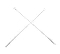 BESPORTBLE 2 Piezas Barra para Cortinas de Aluminio Ajustable Varillas Telescópicas para Persianas Verticales Mango Resistente para Control y Apertura Color Plateado Soporte Práctico para