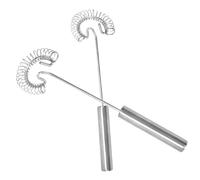 BESPORTBLE 2 piezas Batidor Manual de Inoxidable Mezclador Ergonómico para Huevos Espumador de Leche y Salsa Herramienta Ligera para Cocina y Cafetería