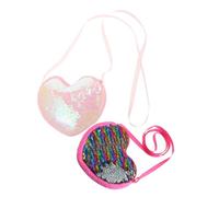 BESPORTBLE 2 Piezas Bolso Bandolera Infantil con Lentejuelas para Monedas y Accesorios Diseño y Cómodo para Niñas Pequeñas