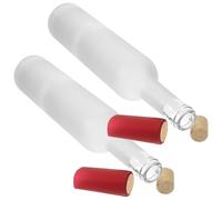 BESPORTBLE 2 piezas Botellas de Vidrio Vacías para Vino y Licor Reutilizables para Decoración Florero y Bebidas Diseño con Textura Arenada para Hogar y Bar