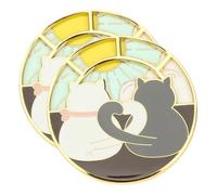 BESPORTBLE 2 piezas Broche Gato Giratorio Creativo Pin Esmaltado para Ropa Mujer Accesorio Divertido para Bufandas Mochilas y Solapas Original para Niñas y de Gatos