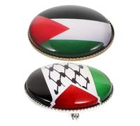 BESPORTBLE 2 Piezas broche palestino nacional traje Diseño distintivo de broche de Palestina Detalle de atención en broche de Palestina pin de la bandera americana de israel alfiler palestino