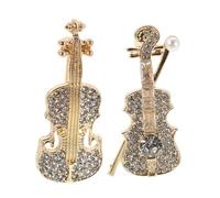 BESPORTBLE 2 Piezas Broche Tema Musical De Violín Joyería Forma De Instrumento De Violín Broche Musical Para Adorno Navideño Sujetachal Para Mujer Violinista Para Mujer