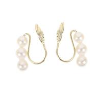 BESPORTBLE 2 Piezas clip de oreja de perla Clips para las orejas sin dolor decoraciones de orejas clips de oreja no perforados Pendientes pinzas para las orejas pendiente para mujer cobre