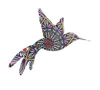 BESPORTBLE 2 Piezas Colgante de colibrí de hierro jarra de agua de vidrio pájaro montado en la pared de hierro decoración colgante de pared de metal colgante de pared de colibrí de hierro