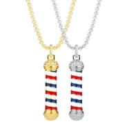 BESPORTBLE 2 piezas Collar Barbero Giratorio Colgante de Luz para Salón Joya Femenina con Diseño Creativo y Resistente para Fiestas y Reuniones
