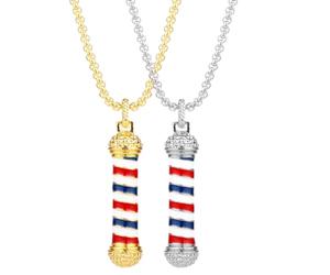 BESPORTBLE 2 piezas Collar Barbero Giratorio Colgante de Luz para Salón Joya Femenina con Diseño Creativo y Resistente para Fiestas y Reuniones