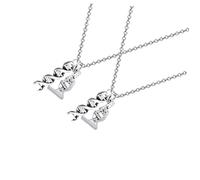 BESPORTBLE 2 Piezas Collar De Microscopio Para Mujeres Collares Para Mujer De Moda Joyas De Química Orgánica Collar Creativo De Joyas Plata