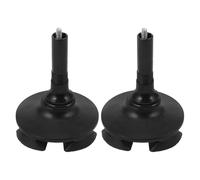 BESPORTBLE 2 Piezas Consejos de reemplazo de caña Cubiertas de pie de caña Reemplazo de la Punta de muleta Punta de bastón Almohadilla para bastón Black