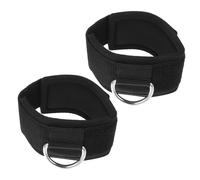 BESPORTBLE 2 Piezas Correas de muñequera polea túnel Guantes paraca Gym Straps Tobilleras Gym Correa de Fitness Accesorio de Correa de Tobillera portátil Nylon Black