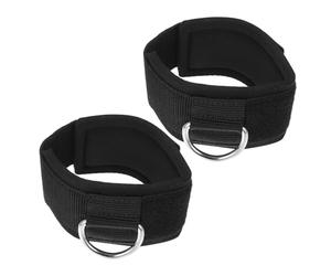 BESPORTBLE 2 Piezas Correas de muñequera polea túnel Guantes paraca Gym Straps Tobilleras Gym Correa de Fitness Accesorio de Correa de Tobillera portátil Nylon Black