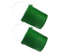 BESPORTBLE 2 Piezas Cubos de Almacenamiento para Cebo Vivos con Ventilación de Unidades Diseño Portátil y Hermético para Pesca con Gusanos y Lombrices Color Verde