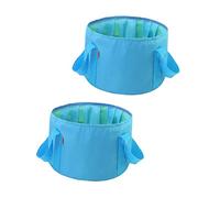 BESPORTBLE 2 Piezas Cubos Depósito De Agua Tina De Lavabo Cubo De Pies Plegable Cubo Plegable Al Aire Viajes De Cubo De Pies Cazo De Múltiples Fines Cubeta para Sumergir Los Pies Viajar