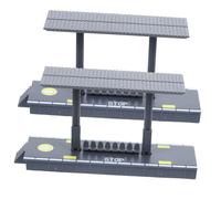 BESPORTBLE 2 Piezas de Estación Ferroviaria para Plataforma de Tren DIY de Plástico Resistente Accesorios de Simulación para Educativo y Decoración de Maquetas Paquete