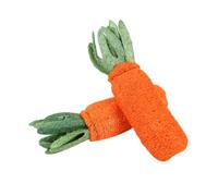 BESPORTBLE 2 Piezas De Lufa Forma De Zanahoria Juguete De Masticar para Mascotas Salud Accesorios De Cuidado Bucal Juguete Seguro para Hámster y Conejo ()