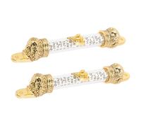 BESPORTBLE 2 Piezas de Mezuzá de Metal para Puerta Inscripción Biblia, Accesorio Compacto para Decoración Religiosa en Hogares Judíos